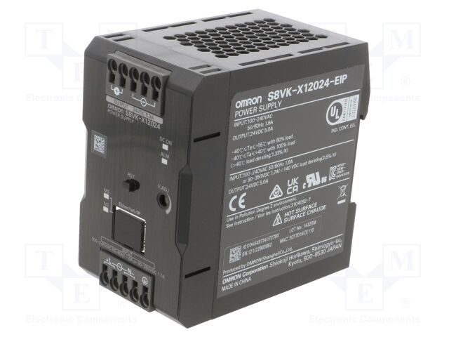 Power supply: switched-mode; 120W; 24VDC; 5A; 85÷264VAC; 90÷350VDC