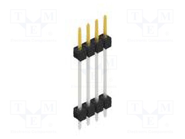 Connector: pin strips; pin header; male; PIN: 4; 2.54mm; THT; 1x4