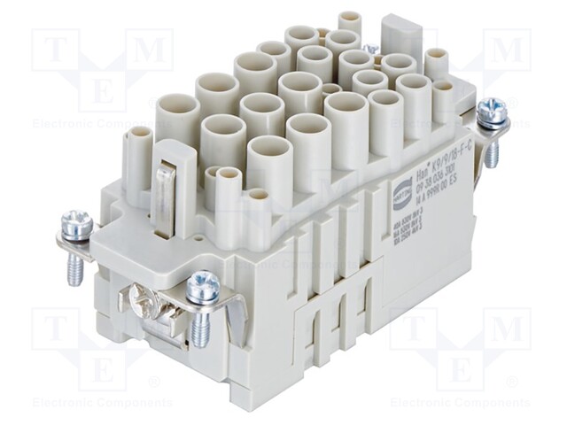 HEAVY DUTY INSERT, RCPT, 16B, 36+PE POS