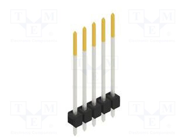 Connector: pin strips; pin header; male; PIN: 5; 2.54mm; THT; 1x5