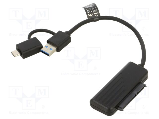 USB to SATA adapter; 5Gbps; Kit: USB to SATA adapter; 0.2m