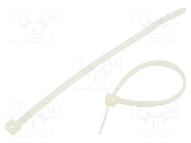 Cable tie; L: 160mm; W: 4.8mm; polyamide; 220N; natural; 100pcs.