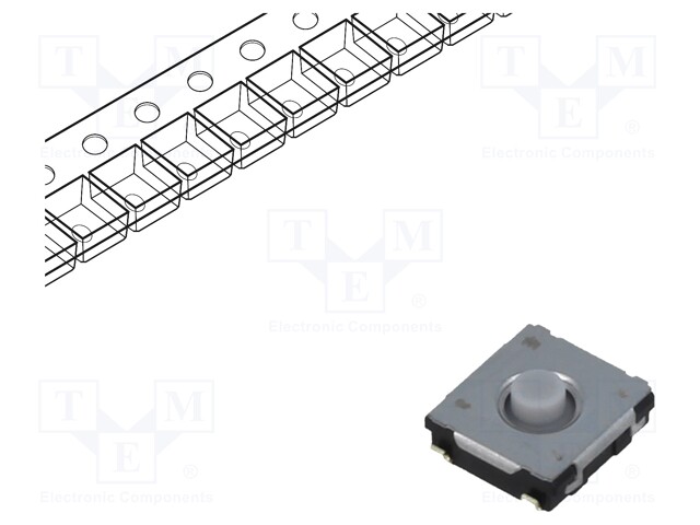 Microswitch TACT; SPST; Pos: 2; 0.02A/15VDC; SMT; none; 1N; 2.5mm
