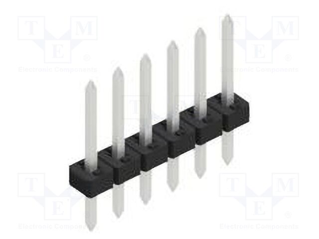 Connector: pin strips; pin header; male; PIN: 6; 2mm; THT; 1x6; 100V