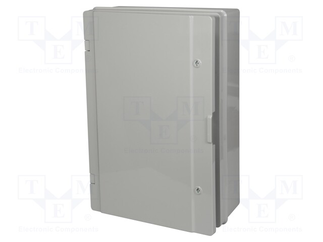 Enclosure: wall mounting; X: 410mm; Y: 610mm; Z: 202mm; ABS; grey