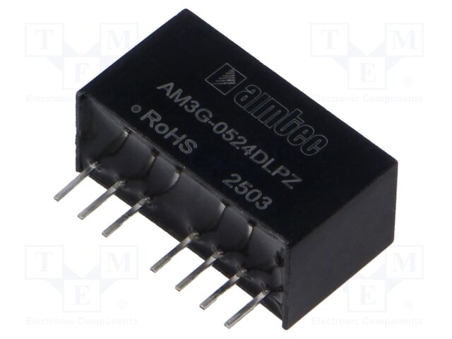 Converter: DC/DC; 3W; Uin: 4.5÷9V; Uout: 24VDC; Uout2: -24VDC; SIP8