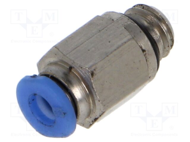 Push-in fitting; straight; M6; -0.95÷10bar; 3mm