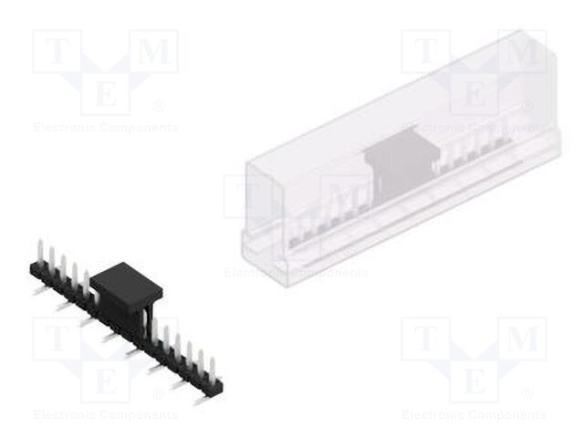 Connector: pin strips; pin header; male; PIN: 16; 2mm; SMT; 1x16