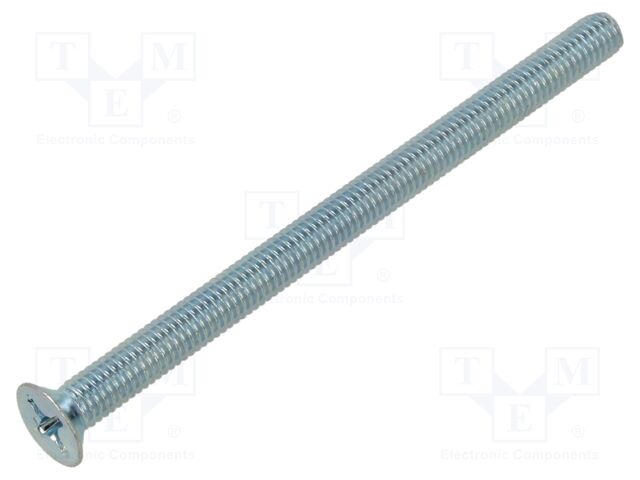Screw; M6x90; Head: countersunk; Phillips; PH3; steel; zinc; DIN 965