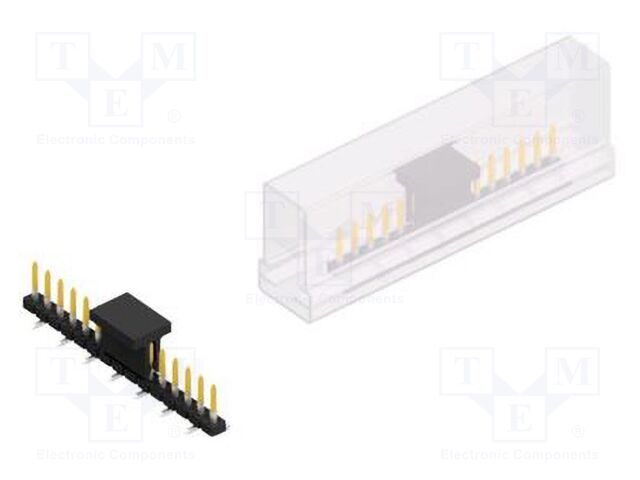 Connector: pin strips; pin header; male; PIN: 15; 2mm; SMT; 1x15