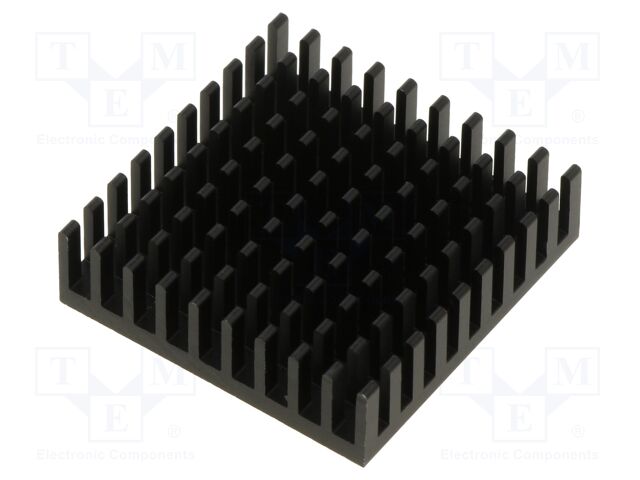 Heatsink: extruded; grilled; black; L: 35mm; W: 35mm; H: 10mm