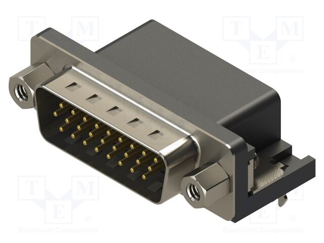 Connector: D-Sub HD; PIN: 26; socket; male; angled; THT; MHHDR