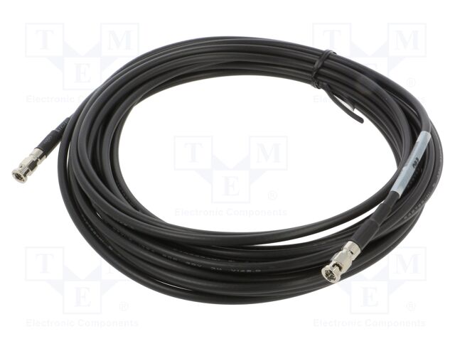 Cable; 7m; Micro BNC male,both sides; shielded; black; straight