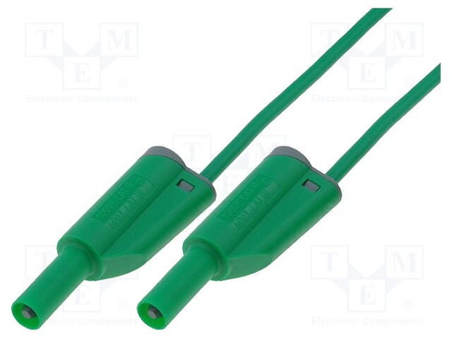 Test lead; 1m; green; 20A; Cond.cross sec: 1mm2