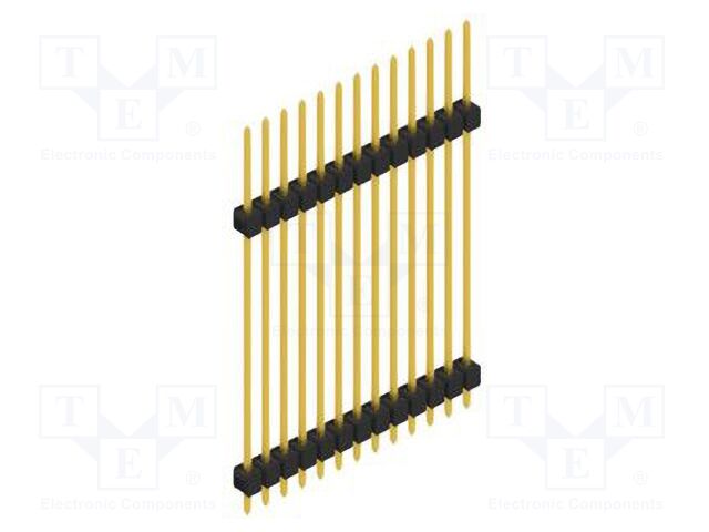 Connector: pin strips; pin header; male; PIN: 13; 2.54mm; THT; 1x13