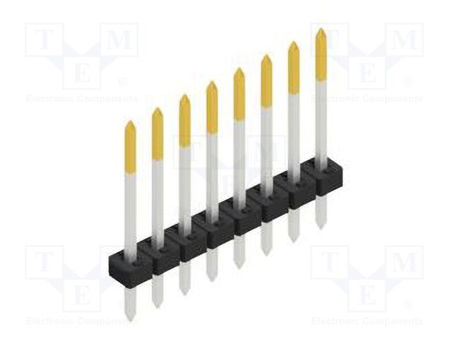Connector: pin strips; pin header; male; PIN: 8; 2mm; THT; 1x8; 100V