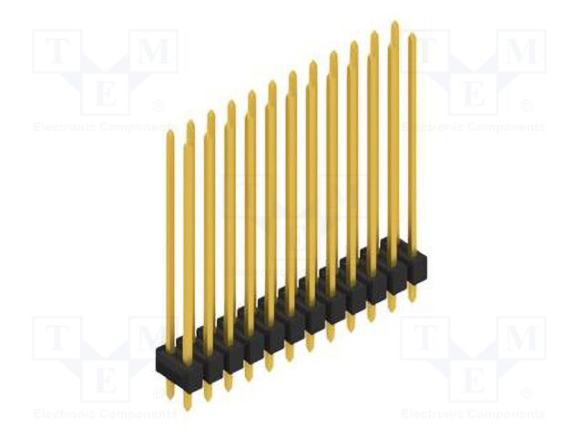 Connector: pin strips; pin header; male; PIN: 24; 2.54mm; THT; 2x12
