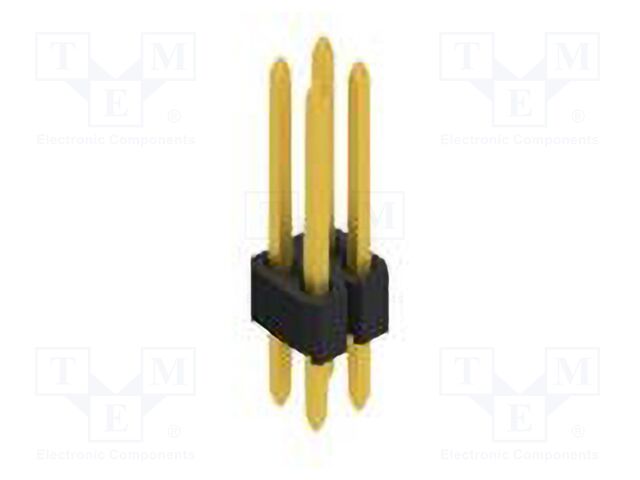 Connector: pin strips; pin header; male; PIN: 4; 1.27mm; THT; 2x2