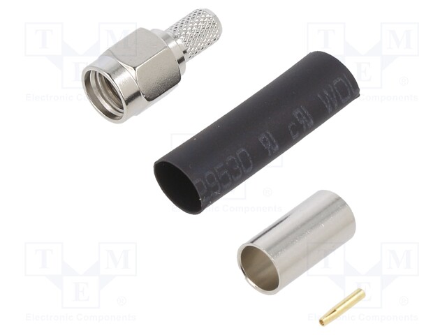 Plug; RP-SMA; reverse,female; straight; 50Ω; RG58; for cable