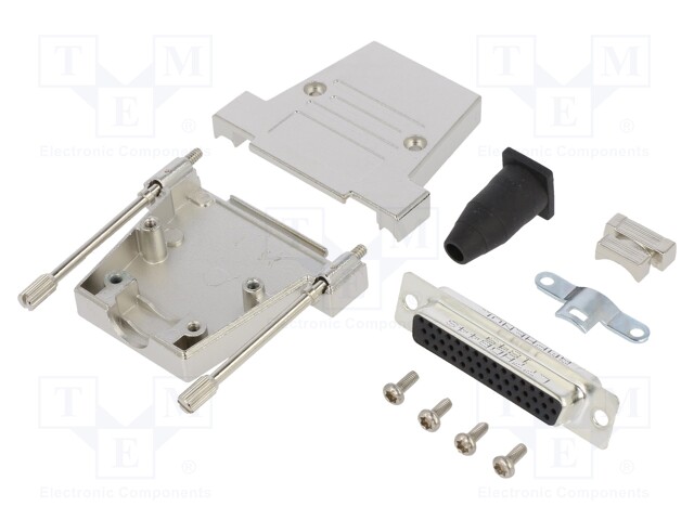 D-Sub HD; PIN: 44; female; shielded,with strain relief; straight