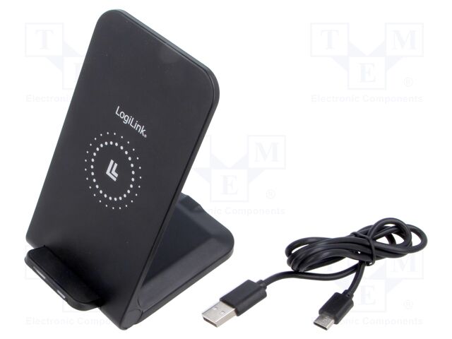 Inductance charger; black; Standard: Qi; 5VDC,9VDC; 15W