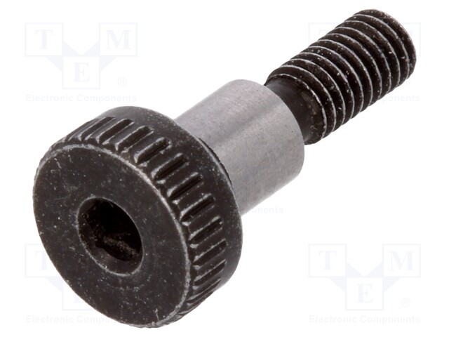 Shoulder screw; Mat: steel; Thread len: 7mm; Thread: M3; Cut: imbus