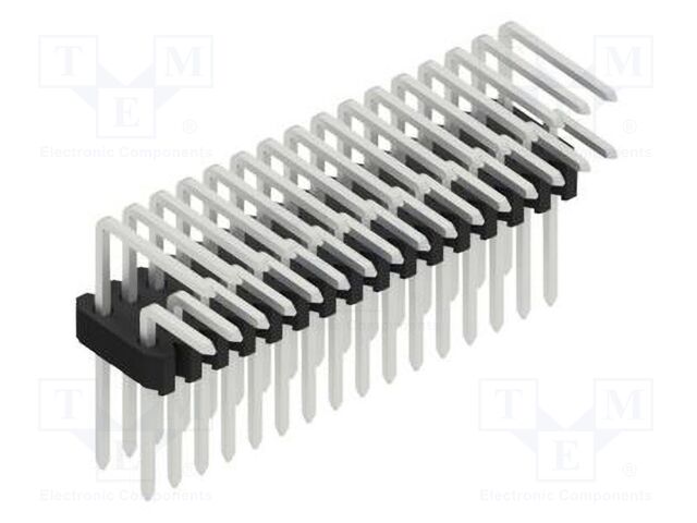 Connector: pin strips; pin header; male; PIN: 32; 1.27mm; THT; 2x16