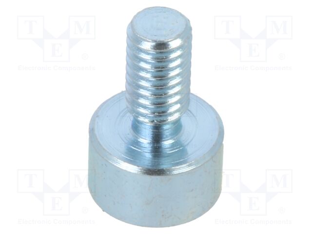 Magnet: permanent; neodymium; 13N; Ø: 8mm; H: 4.5mm; steel; steel