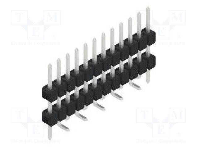 Connector: pin strips; pin header; male; PIN: 12; 2.54mm; SMT; 1x12