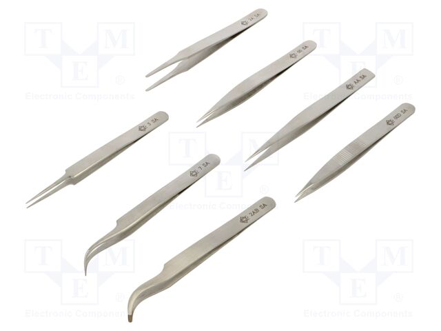 Kit: tweezers; universal; 7pcs.