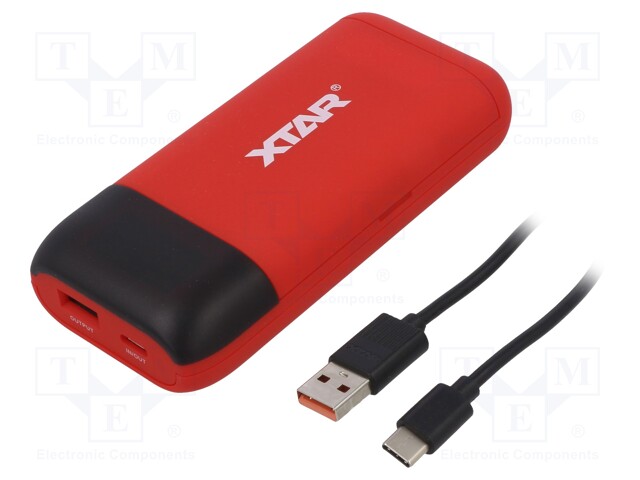 Charger: for rechargeable batteries; Li-Ion; 3.6/3.7V; 5VDC