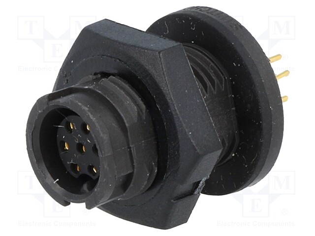 Connector: circular; Series: EN2; socket; female; THT; PIN: 7; 3A