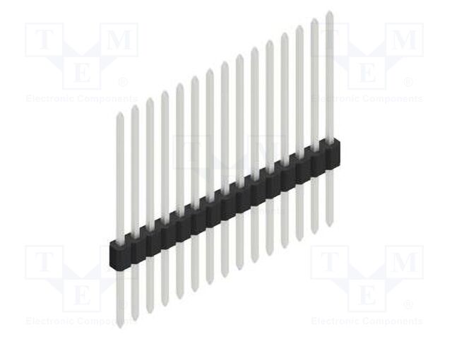Connector: pin strips; pin header; male; PIN: 15; 1.27mm; THT; 1x15