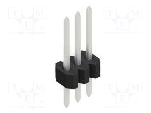 Connector: pin strips; pin header; male; PIN: 3; 1.27mm; THT; 1x3