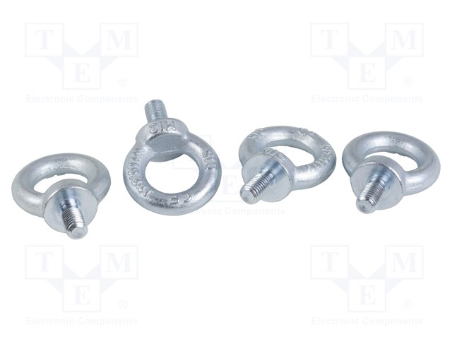 Lifting eye bolt; steel; Pcs: 4; Thread: M12