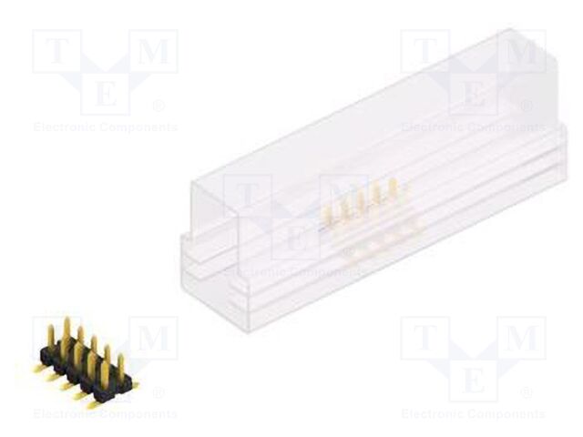 Connector: pin strips; pin header; male; PIN: 10; 2.54mm; SMT; 2x5