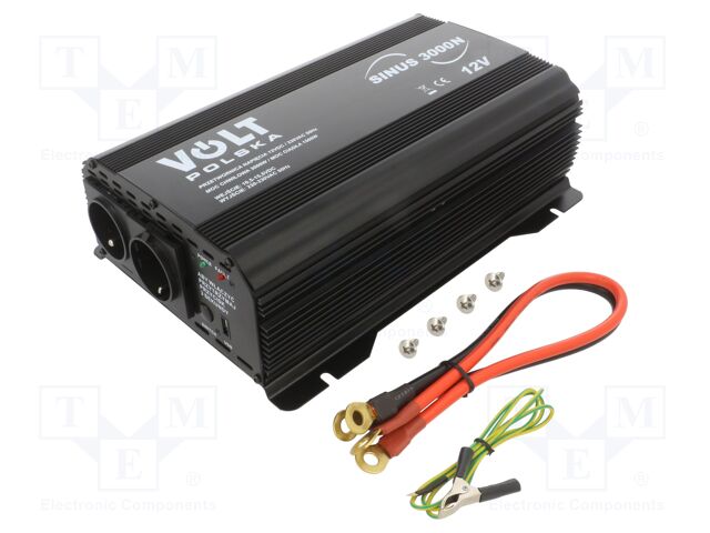 Converter: automotive dc/ac; 1500W; Uout: 230VAC; 11÷15VDC; 0÷40°C