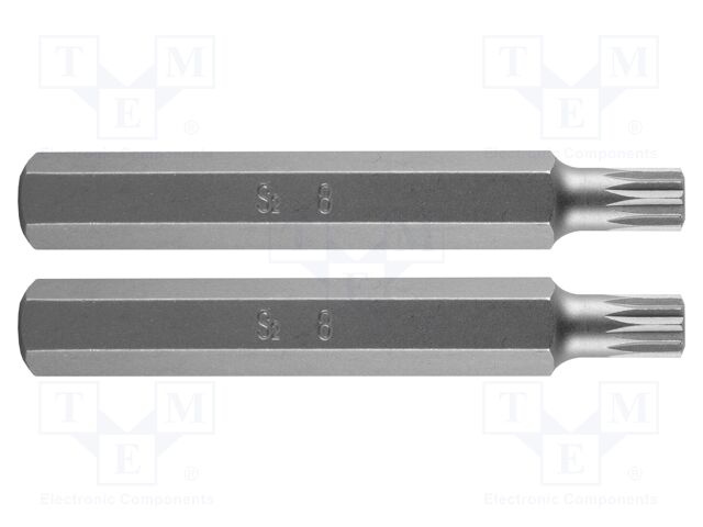 Screwdriver bit; spline (12-angles); XZN M8; Overall len: 75mm