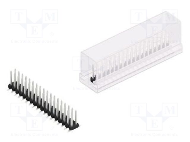 Connector: pin strips; pin header; male; PIN: 36; 2mm; SMT; 2x18