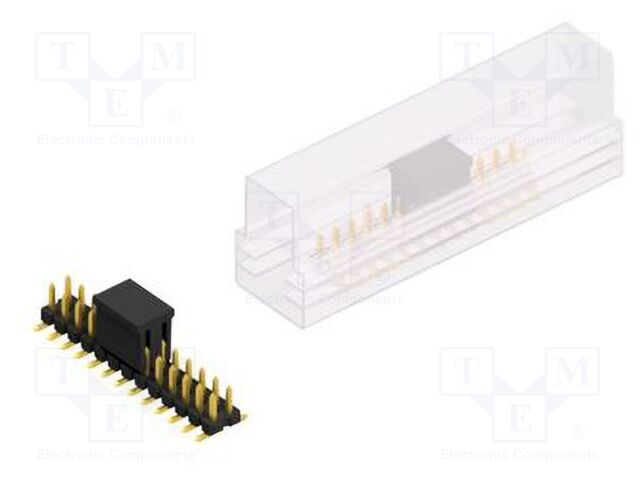 Connector: pin strips; pin header; male; PIN: 26; 2.54mm; SMT; 2x13