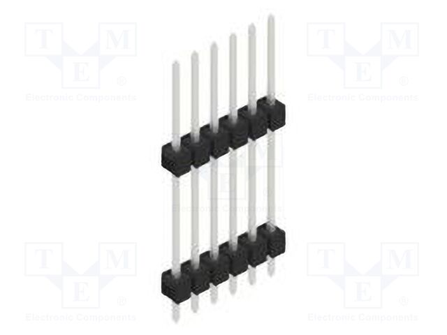 Connector: pin strips; pin header; male; PIN: 6; 2.54mm; THT; 1x6