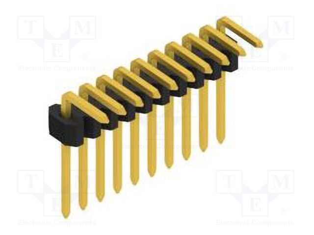 Connector: pin strips; pin header; male; PIN: 10; 1.27mm; THT; 1x10