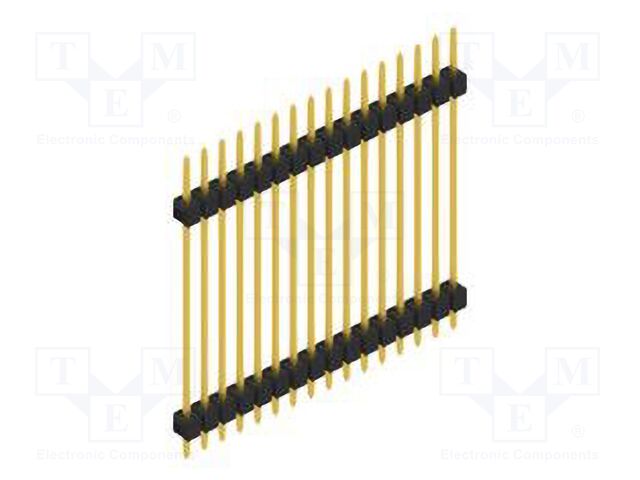 Connector: pin strips; pin header; male; PIN: 16; 2.54mm; THT; 1x16