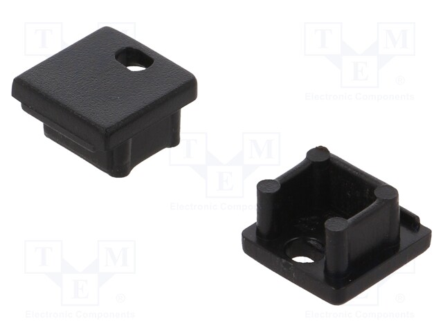 Cap for LED profiles; black; ABS; Application: SMART10