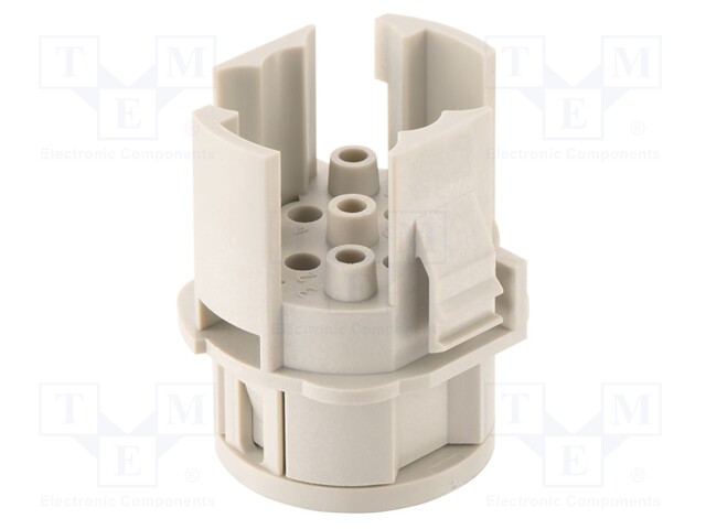 Connector: circular; male; Han F+B; PIN: 9; 4+4+PE; w/o contacts