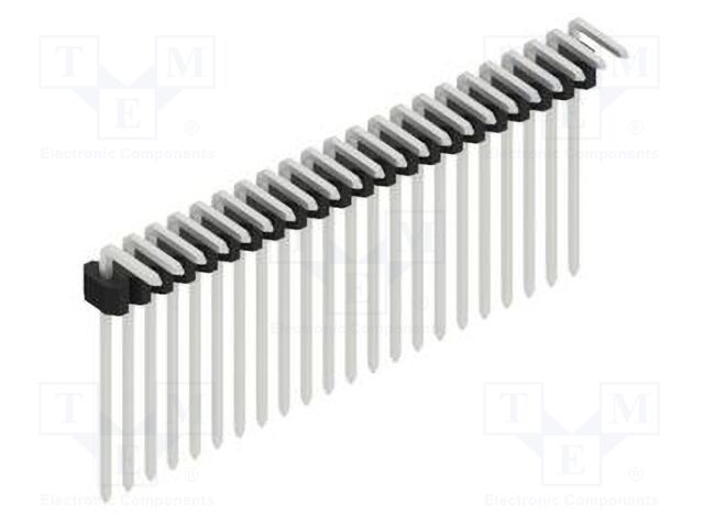 Connector: pin strips; pin header; male; PIN: 22; 1.27mm; THT; 1x22