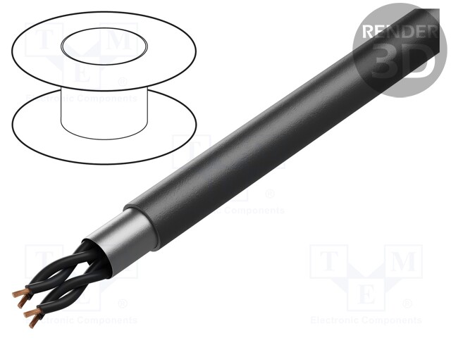 Wire; BiT 1000 (ST) FR; 2x2x0,75mm2; shielded,Al-PET foil; PVC