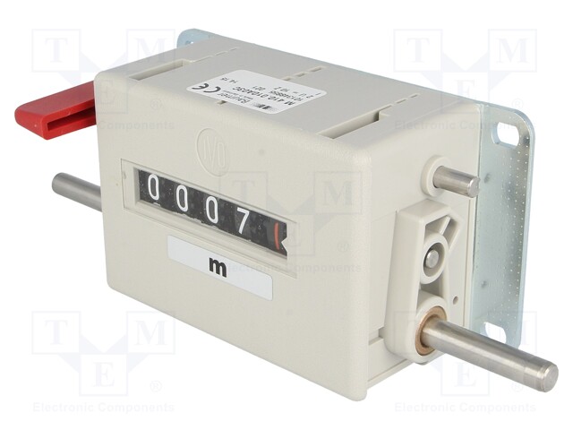 Counter: mechanical; mechanical indicator; meters; 9999,9min