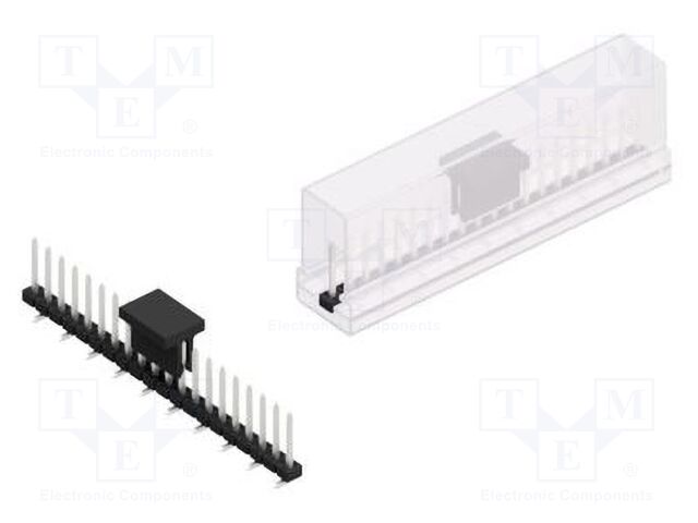 Connector: pin strips; pin header; male; PIN: 20; 2mm; SMT; 1x20