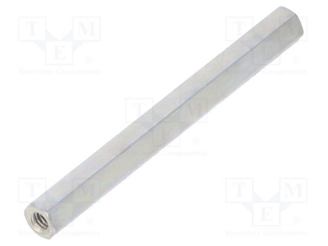 Screwed spacer sleeve; Int.thread: M2,5; 40mm; hexagonal; steel